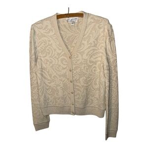 St JOHN Collection Winter White Blazer Jacket Cardigan 10